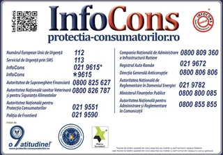 Afiș InfoCons protecția consumatorilor