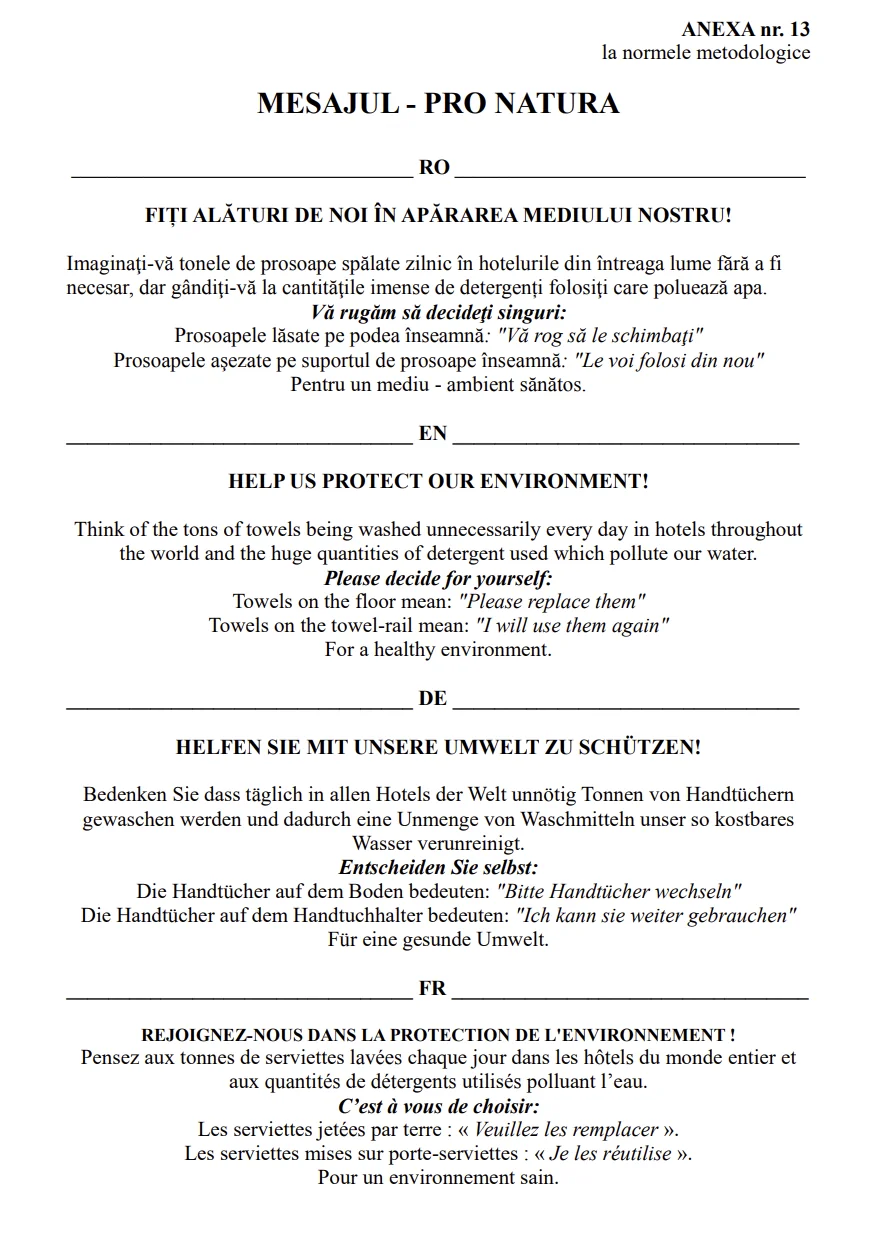 Afiș Pro Natura pentru protecția mediului
